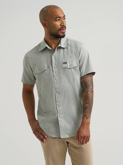 Wrangler Mens Drover Utility Shirt - Iceberg Green