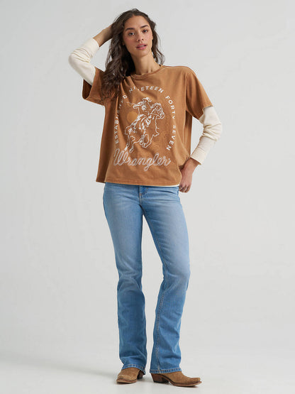 Girlfriend Fit Wrangler 1947 Tee