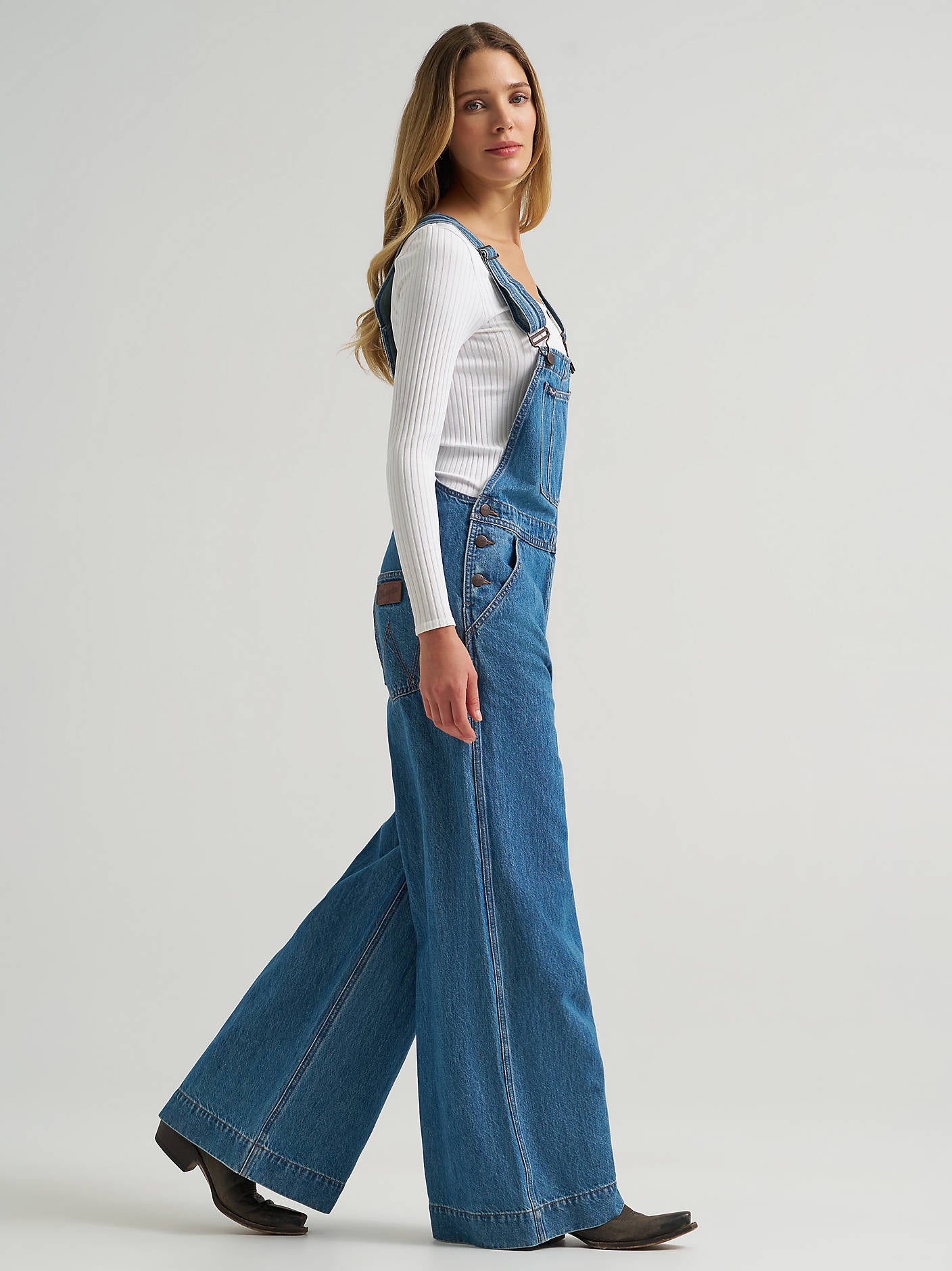 Wide Leg Overall High Rise