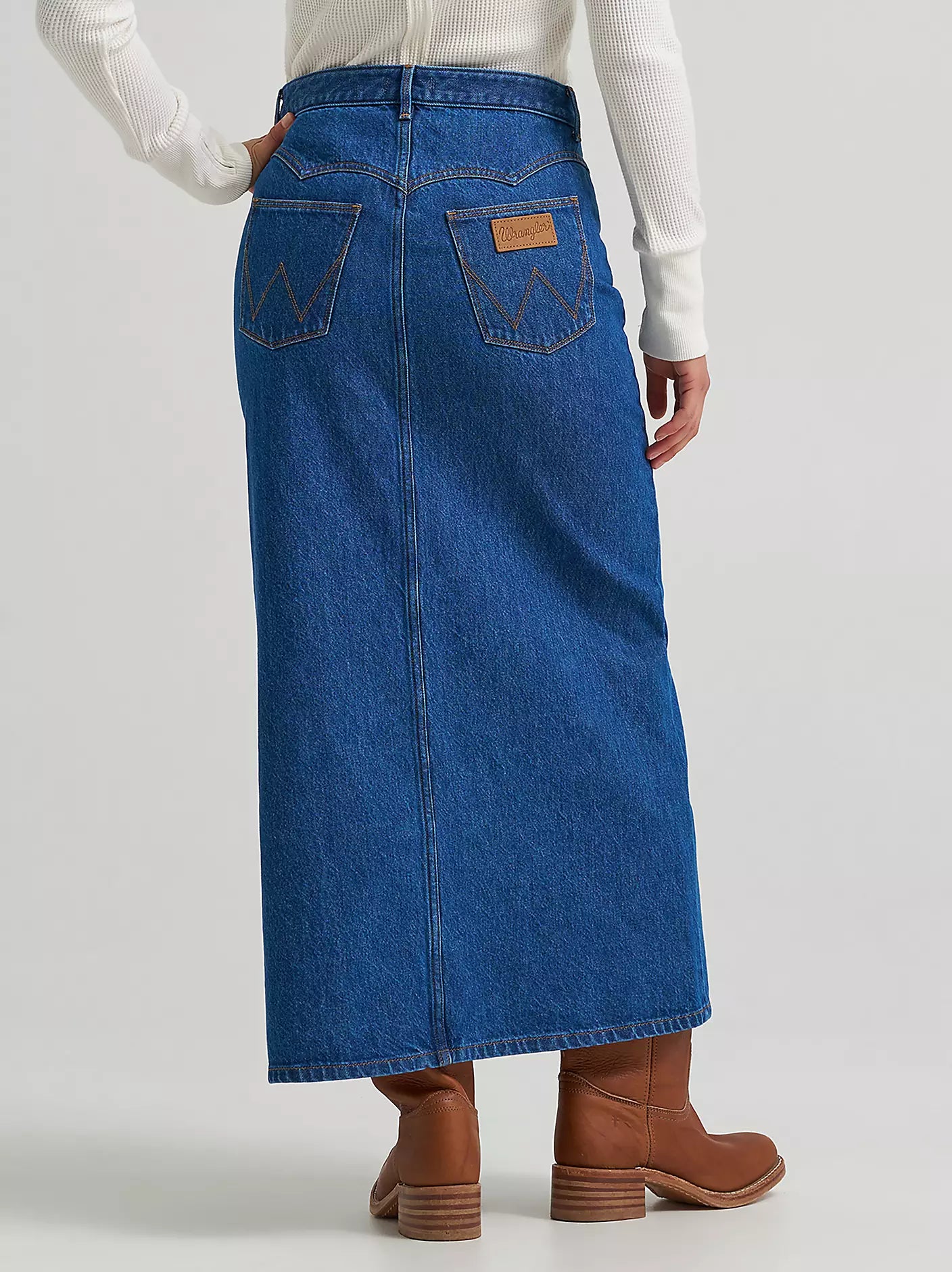 Western Seam Midi Skirt