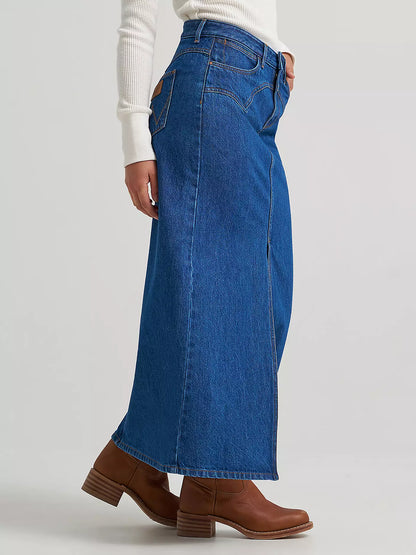 Western Seam Midi Skirt