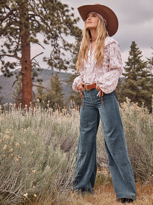 Wrangler Cheeky Wide Leg Chenille Jean