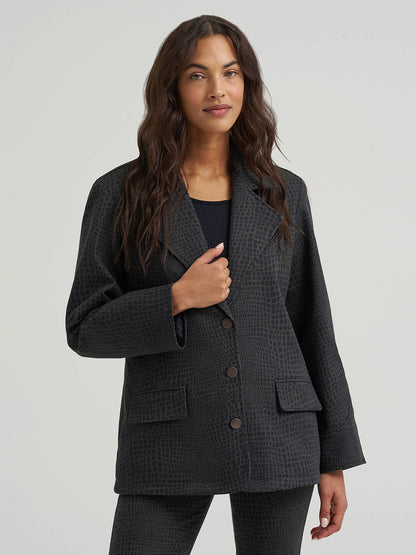 Crocodile Print Blazer