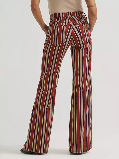 Retro Print 70s Flare Jean