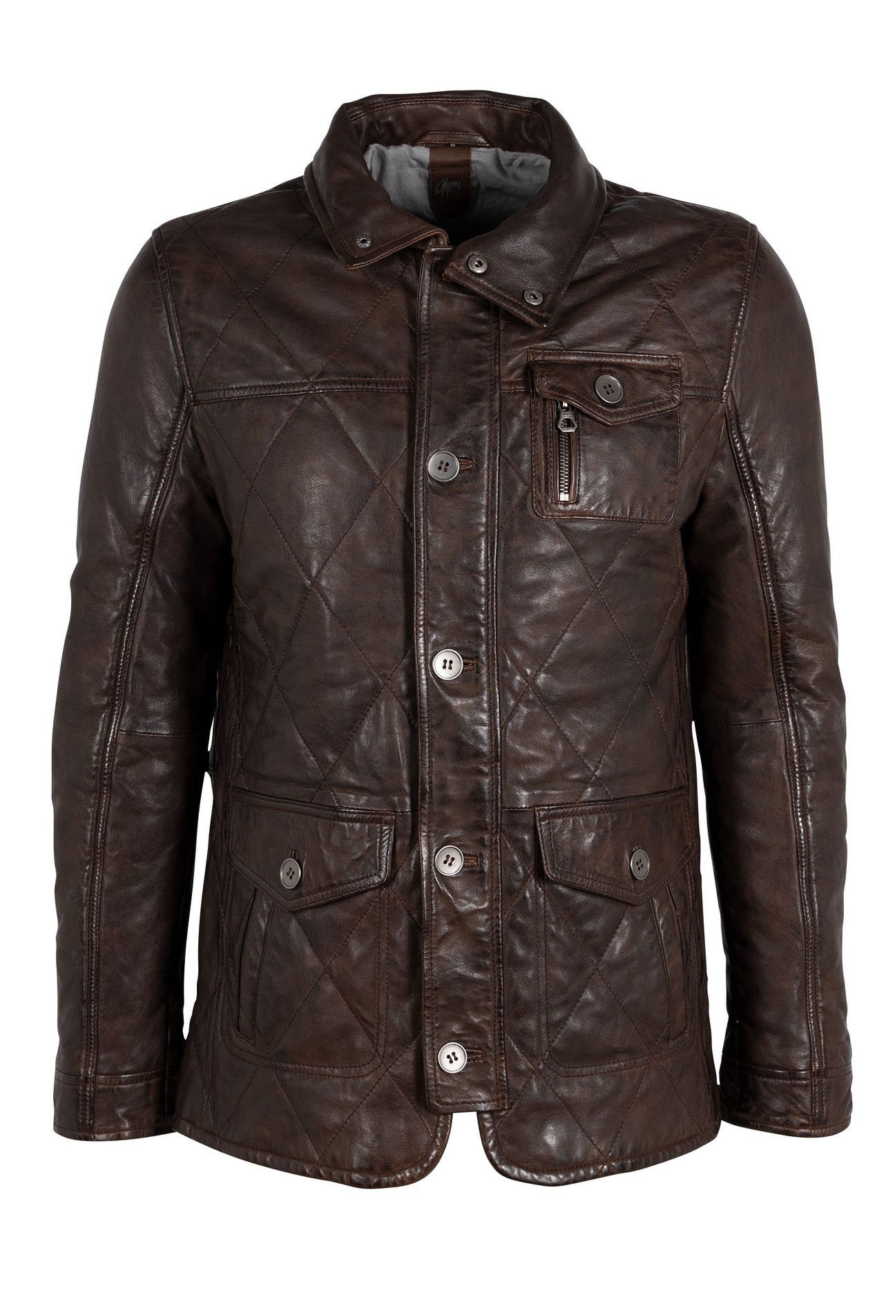 Kalisdo Leather Jacket - Brown
