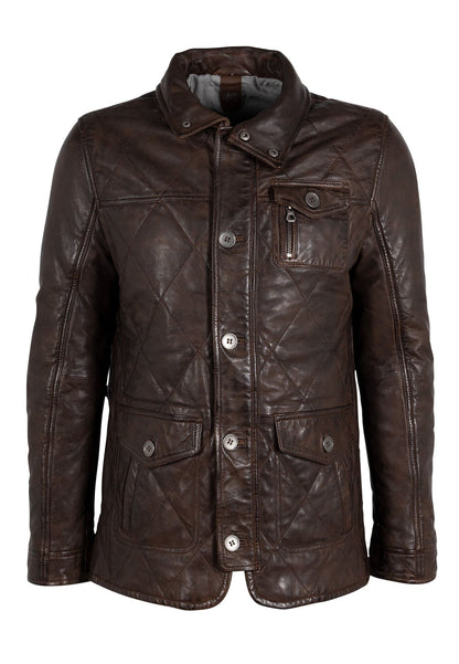 Kalisdo Leather Jacket - Brown