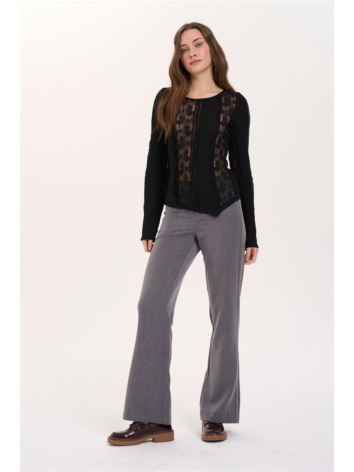 Asymmetric Lace Shirt