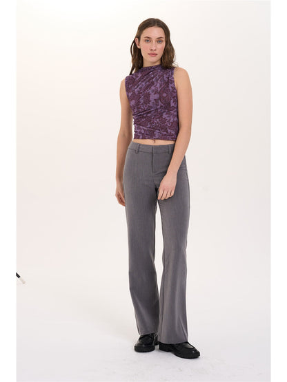 Lace Print Sleeveless Top