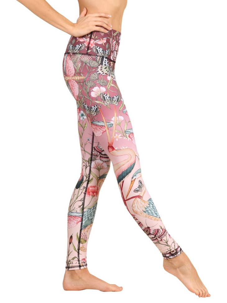 Pretty in Pink Printed Yoga Leggings - La De Da