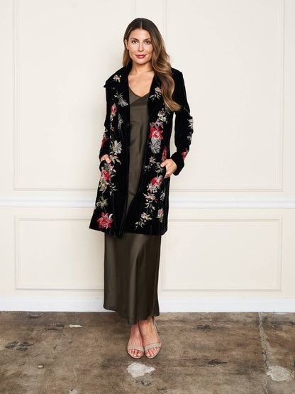 Velvet Embroidered Coat