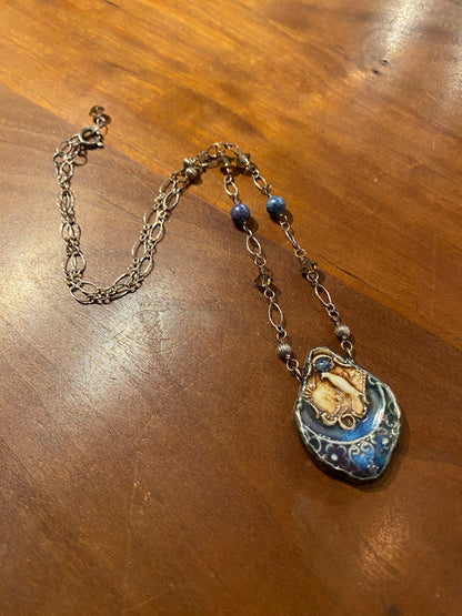 Ceramic Bird from Spain Necklace