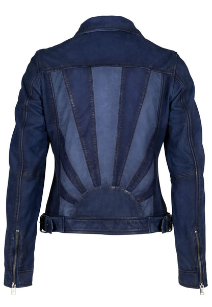 Sunny RF Nubuck Leather Jacket - Blue