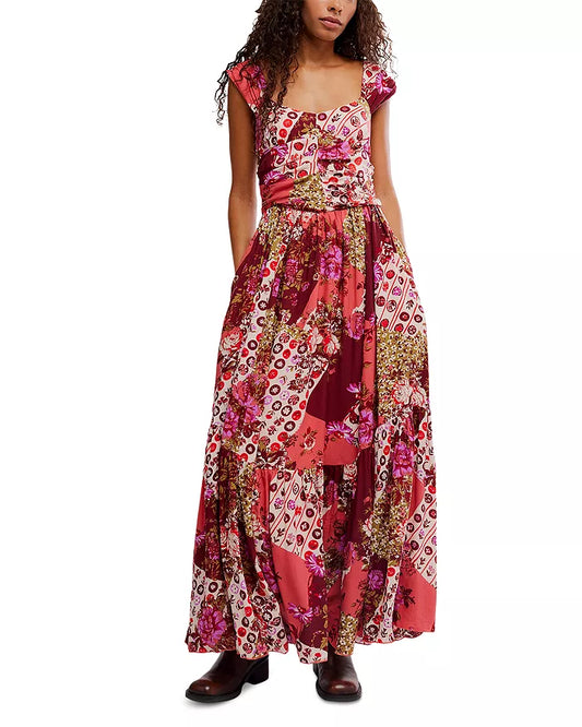 Sasha Maxi Dress - Strawberry Combo