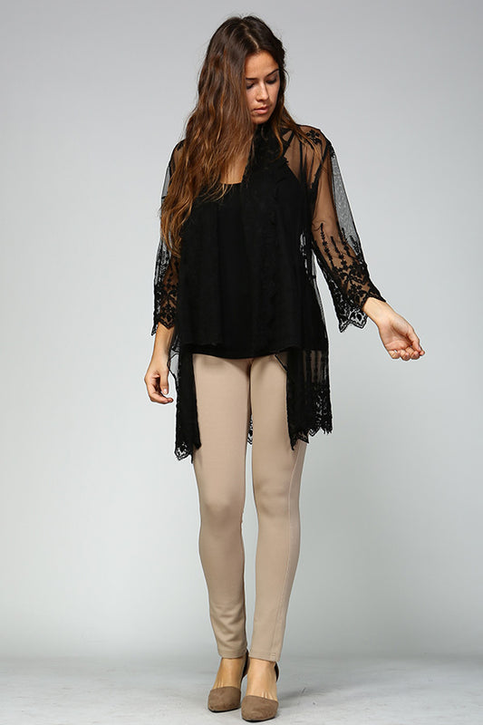 Lace Cardigan w/ Cami - Multiple Colors