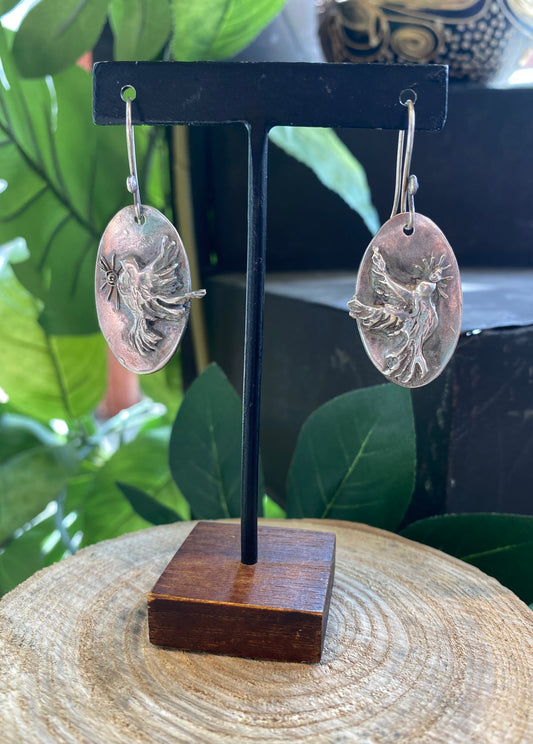 Fine Silver Doves Earring *425E-23