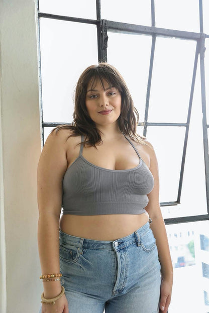 Curve Tattoo Mesh Racerback Bralette - Multiple Colors