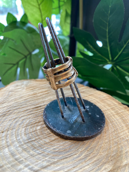 Bronze 3 Connected Ring Stack *425BR-12