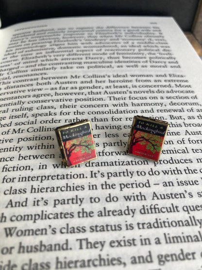 Post Earrings Book Locket To Kill A Mockingbird