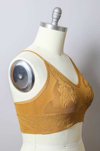 Curve Textured Seamless Padded Brami - Multiple Colors