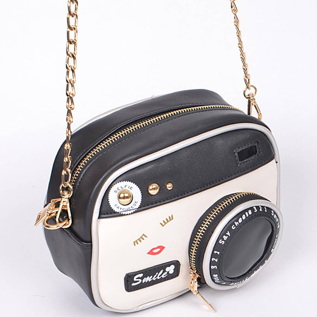 Camera Inspired Clutch - Black