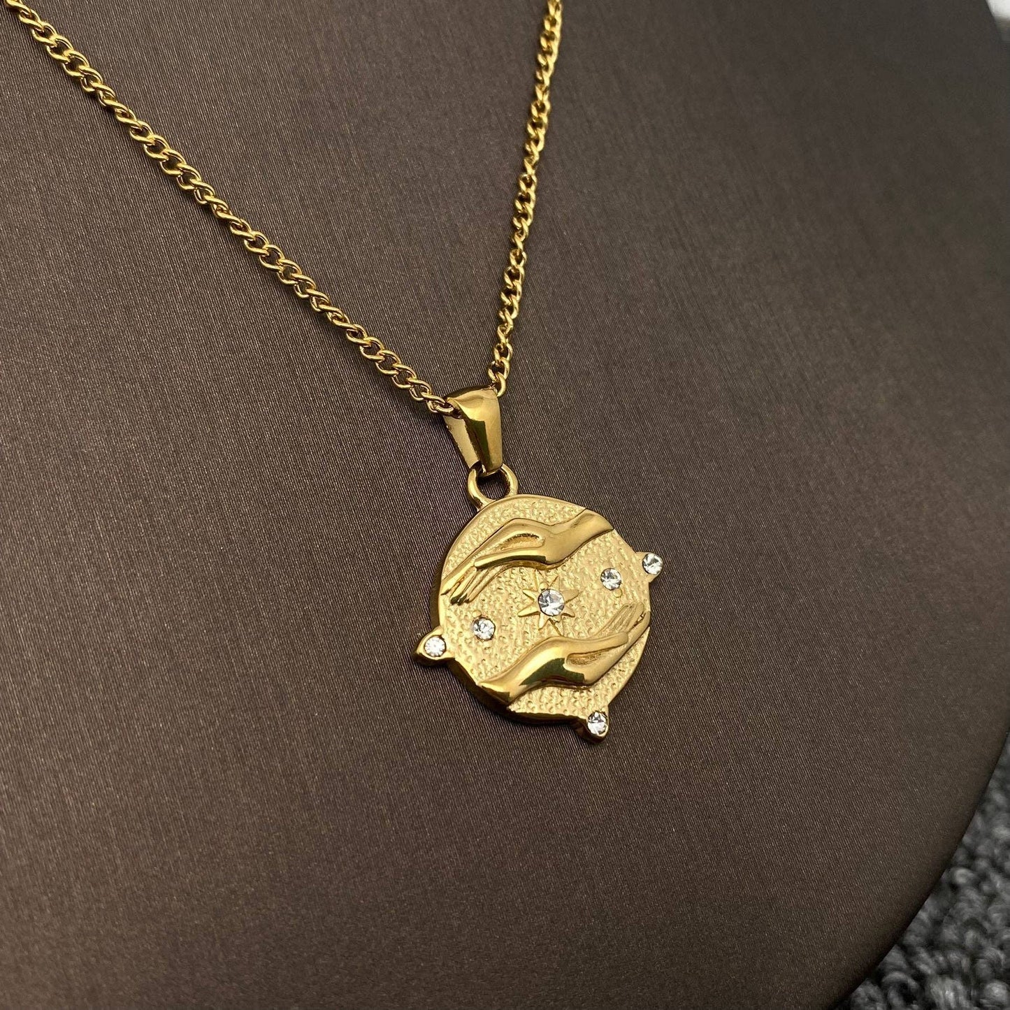 Hands - Tarot Charm Necklace