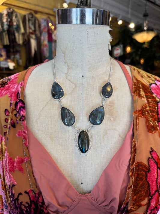 Labradorite Statement Necklace