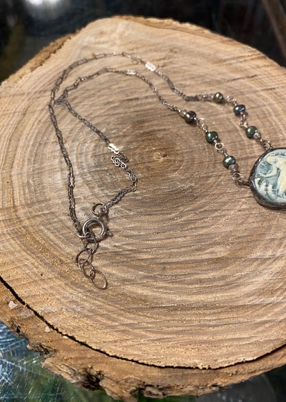 Small Mermaid Cameo Necklace *N253