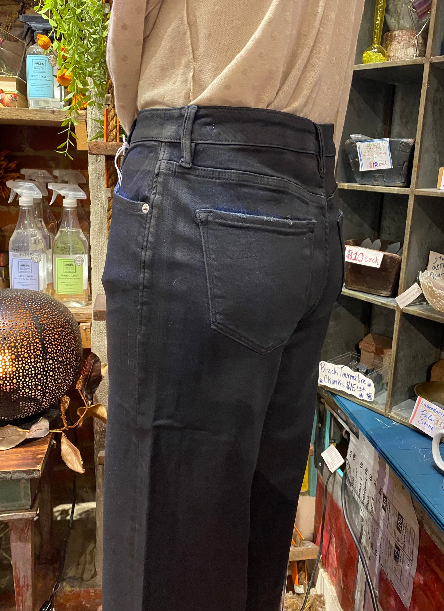 Fiona Wide Leg Jean - Denim Paint