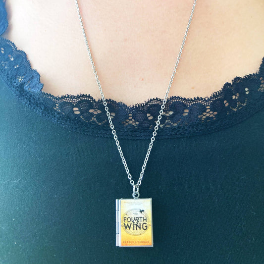 Book Locket Fourth Wing - Stainless Steel