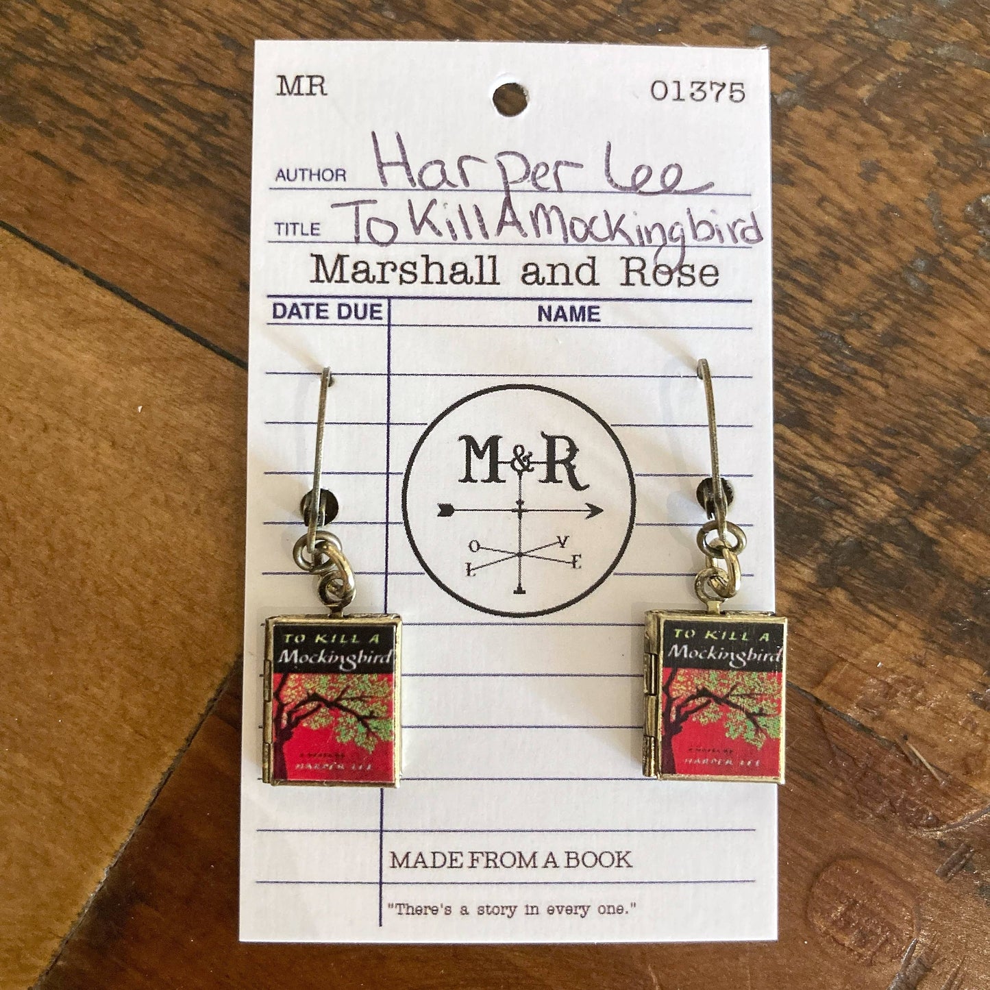 Earrings Book Locket To Kill A Mockingbird