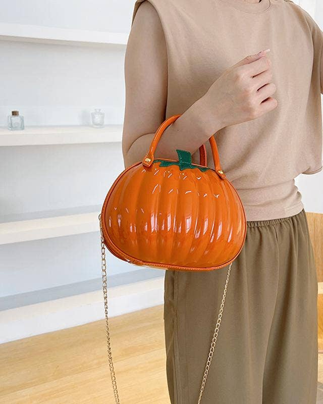 Halloween pumpkin funny cartoon crossbody bag