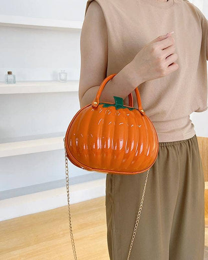 Halloween pumpkin funny cartoon crossbody bag