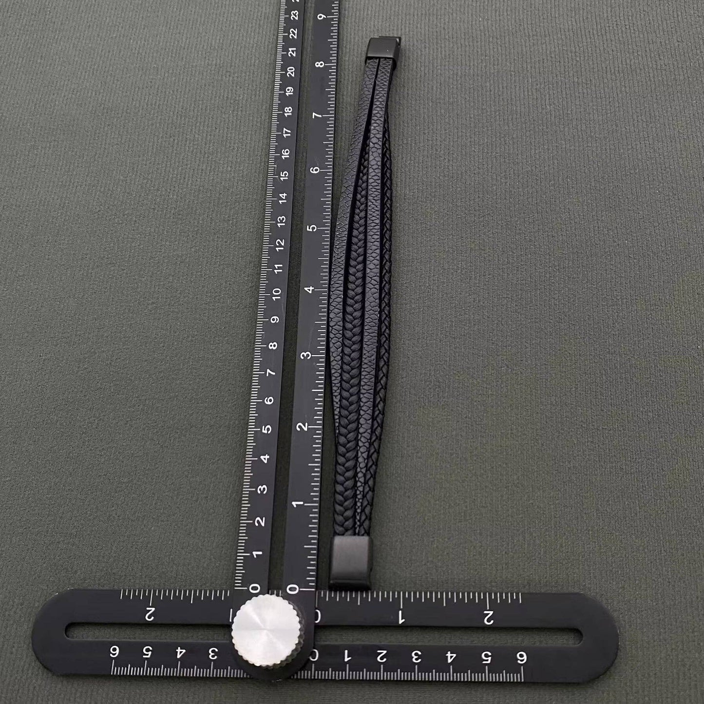 Men's Black multi-layer Leather Bracelet