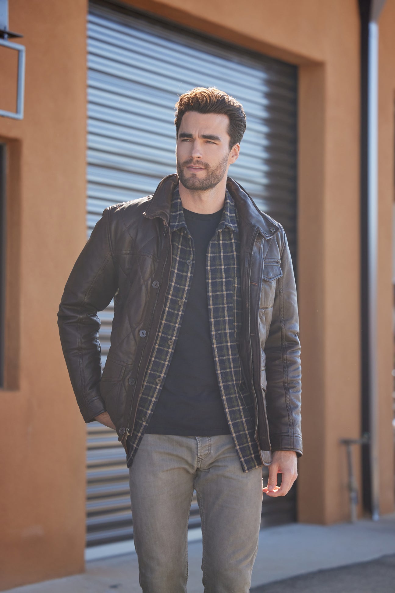 Kalisdo Leather Jacket - Brown