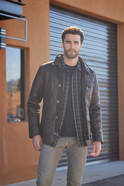 Kalisdo Leather Jacket - Brown