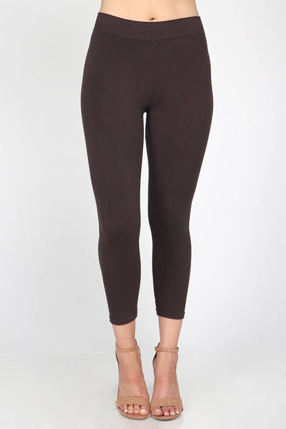 The Classic Cropped Legging in Modal Blend - Dark Brown