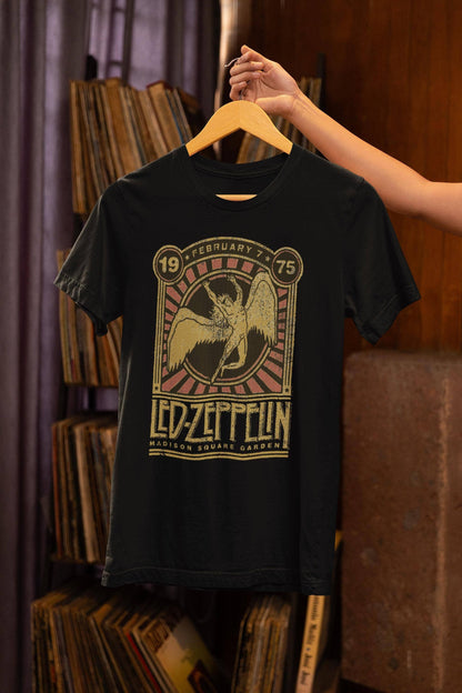 Vintage Led Zeppelin Swan Song Concert Tee with Metallic Ink