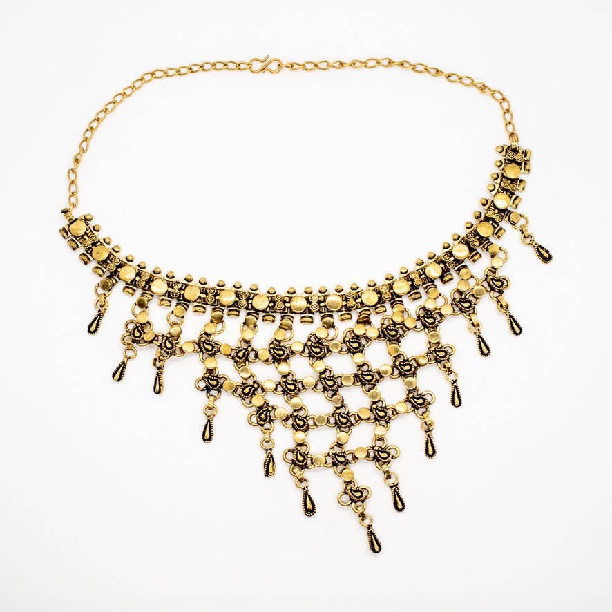Brass Macha Chainlink Necklace