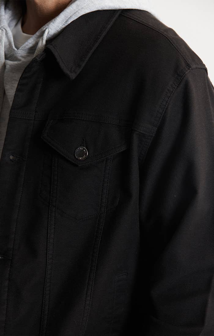 Vandam Twill Trucker Jacket - Black