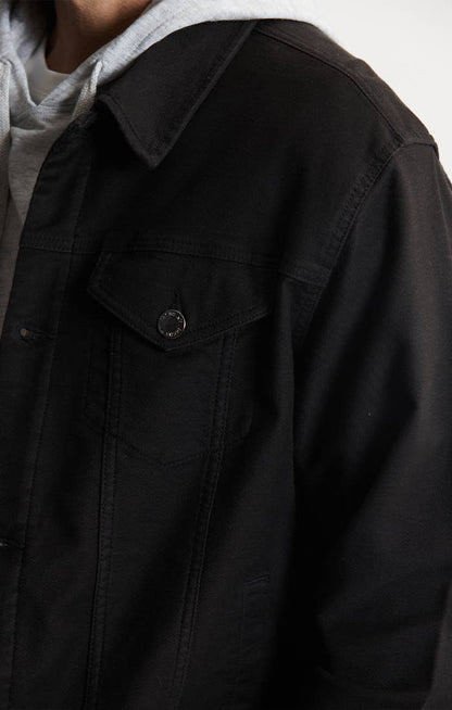 Vandam Twill Trucker Jacket - Black