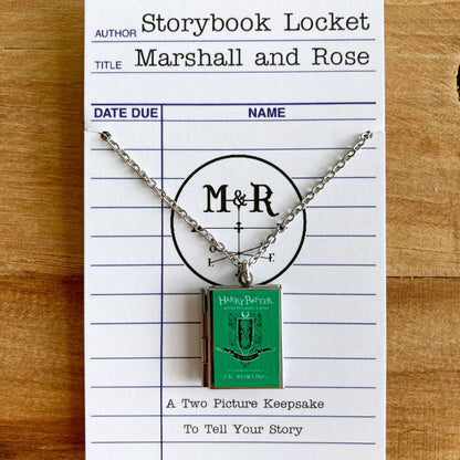 Book Locket Harry Potter - House Slytherin - Stainless Steel