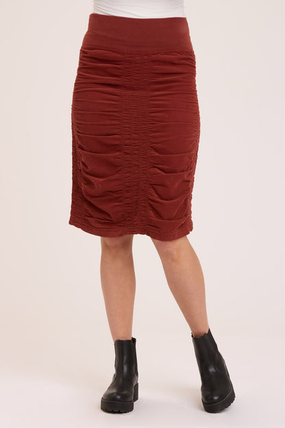 Cord Mini Trace Skirt - Port Pigment