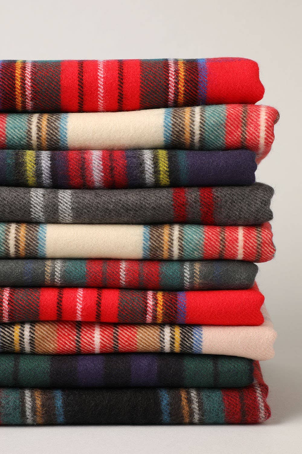 Softer Than Cashmere Tartan Plaid Muffler Scarf - Dark Grey