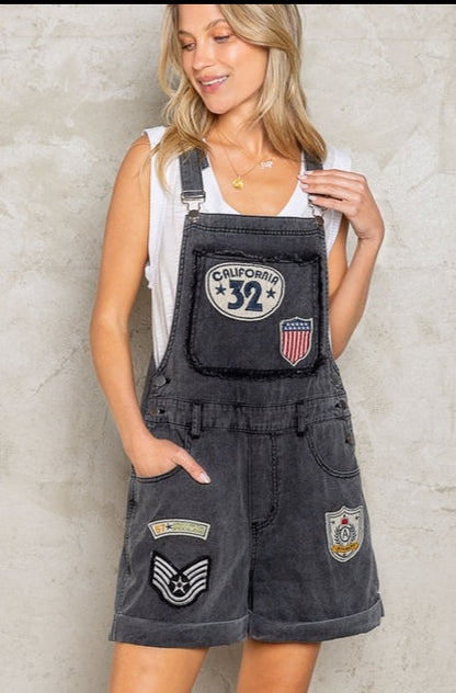 Patchwork Denim Overalls - La De Da