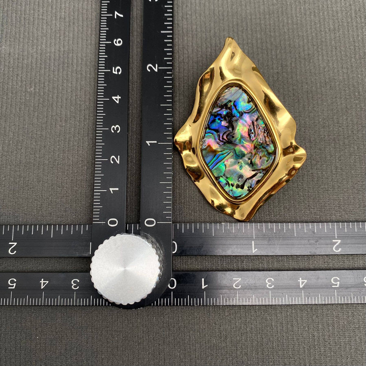 Abalone Shell Geometric 18K Golden S.Steel Earrings - FGS