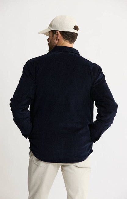 Concord Sherpa Lined Corduroy Shirt Jacket - Dark Navy