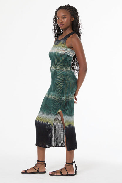 Malea Crochet Tank Dress - Rainforest Terra Wash