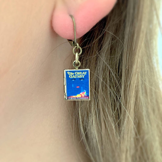 Earrings Book Locket The Great Gatsby