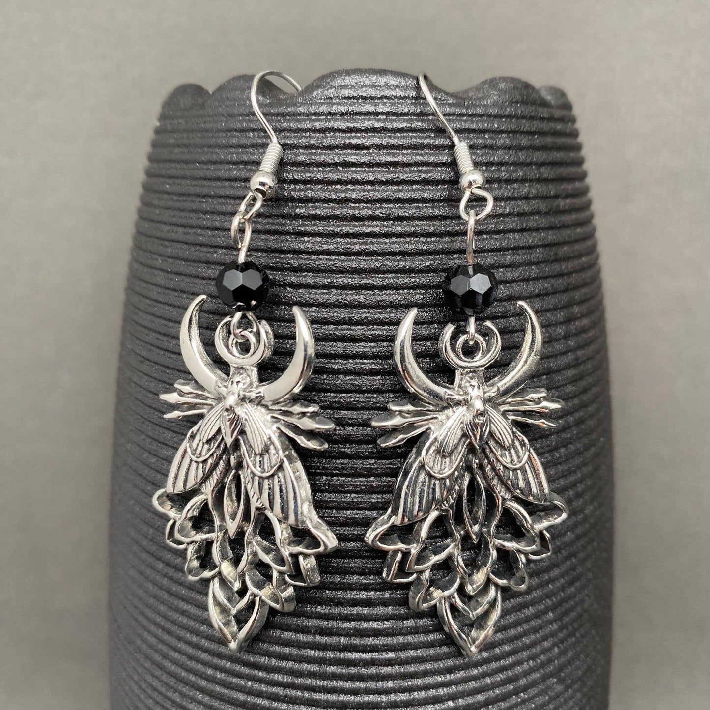 Gothic Moth Dangle Earrings - GT