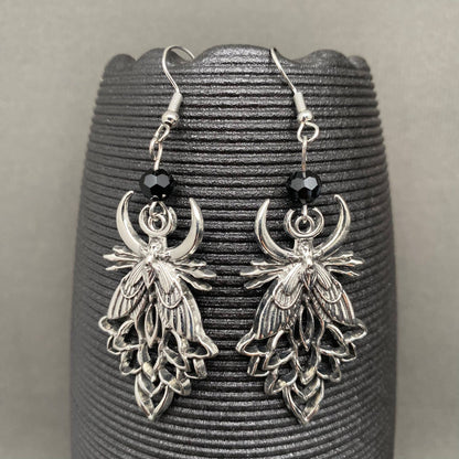 Gothic Moth Dangle Earrings - GT